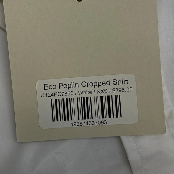 NEW TIBI Women's Shirt White Size XXS Eco Poplin Cropped Long Sleeve Button Down - Picture 2 of 12